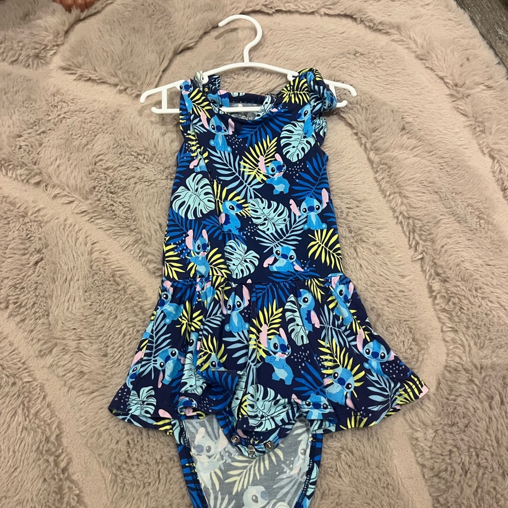 Tropical Blue Kids Casual Dress